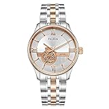 HXLSXROMIDA Herrenuhr Hohl Schmetterling Doppelknopf Spirale Krone Saphirglas Spiegelglas Stahlband Automatische Mechanische Bewegung 50 mt Wasserdichte Business Watch,C