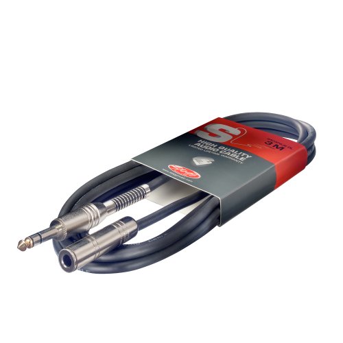 Stagg S Serie Câble Audio Deluxe 3m Jack M S/Jack F S