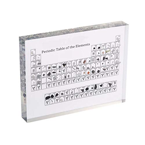 Preisvergleich Produktbild Periodensystem des Element-Schaukasten-Halters, Acrylzyklus-Tabellen-Anzeige Mit Wirklichen Elementen Zur Ausbildung Der Kinder