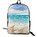 Produktbild MGTXL Personality Knapsack Beach Sand Shells White Starfish Travel and Outdoor Sports Durable Backpack