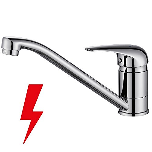 Homelody Chrom Wasserhahn Küche Niederdruck Armatur Küchearmatur Spüle Mischbatterie Einhebelmischer Spültischarmatur Waschtischarmatur