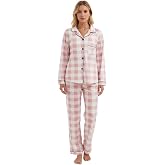PABROS Night Suit for Women with Full Sleeve Button-Down Top with Pant Dress for Woman,Night Dress for Woman, Two-Piece Loung