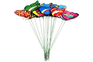 WHSCwp 50 Garden Butterfly Specimen Set, Garden Butterfly Decoration Terrace Plants Lawn Courtyard Decoration (7CM)