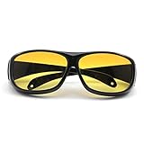 Outdoor HD Night Vision Care Eyes Protect Wrap Around Driving Sunglasses Glasses(Yellow)