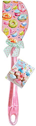 Originelle Geschenkidee: Trendiger stabiler Teigschaber mit MACARONS und DONUTS Motiv - für noch mehr Spaß beim Backen