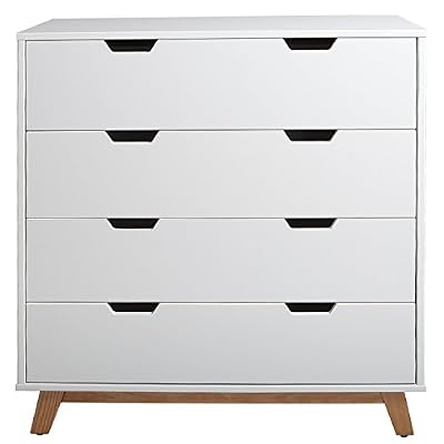 VS Venta-stock Commode Miranda 4 tiroirs en Blanc