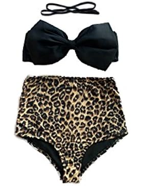 Donna Leopardo Spingere In Bikini Costumi Bandeau Costumi