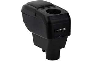 ZENVI Braccioli Compatible with OPEL Corsa F Braccioli 2019-2024 Console Centrale Organizer Immagazzinaggio Scatola Doppio Spazio Archiviazione e 6 porte USB