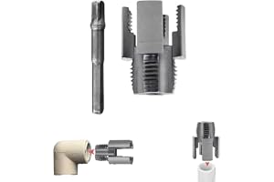 Serplex® 1/2" Pipe Threader Tool for Electric Drill, with Hex Shank | 2-in-1 Integrated Internal & External Pipe Threading Die Head, Durable Metal Construction for 1/4" Water Gas Air PVC Pipes
