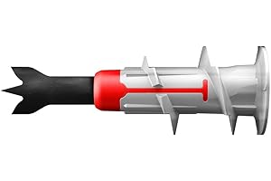 fischer DuoBlade, selbstbohrender Gipskartondübel, starker Dübel für einfache Montage in Gipskarton- und Gipsfaserplatten, mit Zentrierspitze aus Metall, 40 Stück