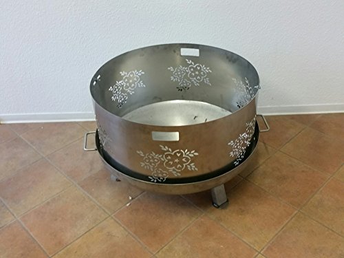 Funkenschutz Edelstahl Blume Ø 80 cm für eine Feuerschale - 6