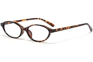Long Keeper Ovale Blaulichtfilter Brille für Damen Herren Katzenauge Rahmen Ohne Stärke Computerbrille Y2k Kleine Oval Blaulichtbrille Anti Müdigkeit
