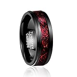 √ Flexible Situation: Sowohl für Hochzeit, Verlobung, Trauung als auch als ein Style für Fashion schafft der Ring in einer klassischen Außenbreite 8mm seine Eigenschaft für Härte und Kratzbeständigkeit.