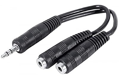 Dexlan Doubleur adaptateur jack 3.5 mm stéréo Câble 15 cm