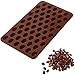 Produktbild Wokee Silikonform mit Schokolade, Praline,Silikon-Schokoladen-Kaffeebohnen-Form-Süßigkeits-Kuchen-Bonbon-55 Hohlraum Silikonform mit Schokotafeln für Schokolade