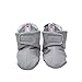 Lodger Cotton Quilt Baby Booties (3 - 6 Months, Grey)