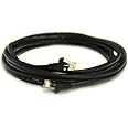 RosenetSys 100m OUTDOOR EXTERNAL cat5e Network Ethernet Cable (PVC Lined) BLACK 100 metre