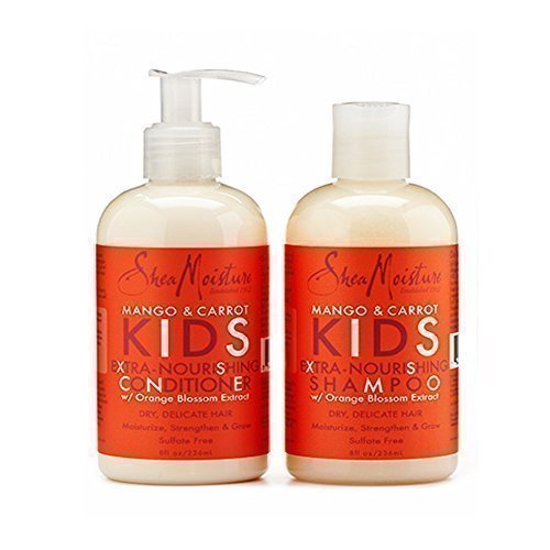 Shampoo y acondicionador SheaMoisture de mango y zanahoria - extra nutritivo