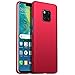 Produktbild MuSheng für Huawei Mate 20 Pro Hülle, Überzug Ultra Dünn SchutzHülle FeinMatt Hardcase Stoßfest Anti-Scratch FederLeicht Handyhülle Rück Schale (Rot)