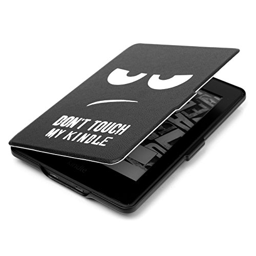 Kindle Paperwhite Hülle 2015 300 PPI mit Magnet Cool Design Leder Ultra Slim E-Reader Schutzhülle Wake Up / Sleep Funktion für Alle Kindle Paperwhite 2015 / 2014 / 2013 / 2012- DON’T TOUCH MY KINDLE - 4