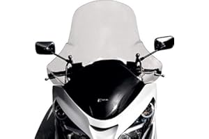 FACO Parabrezza Completo di attacchi Trasparente per Suzuki-Burgman AN 400 dal 2007 Fino al 2014