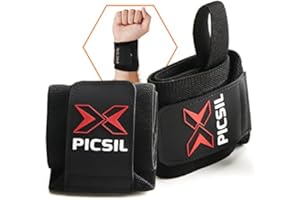 Picsil Protège-poignets pour le cross-training, soutien du poignet avec prise pour le pouce, en nylon élastique, idéal pour le bodybuilding, la boxe, la gymnastique suédoise, la salle de musculation