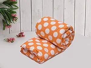 COZY FURNISH Babies, Kids Super Soft All Season Use Reversible Comforter | Blanket (200 GSM)(0-8 Years)(Size: L-60 Inches & B- 45 Inches) (Orange)