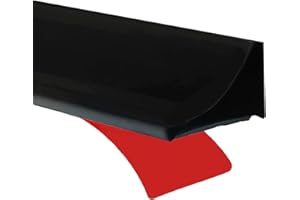 ESUFEIR 1M Negro Barrera de Ducha Y Sistema de Retención，Umbral de Ducha Plegable，Barrera Agua Silicona Tira Impermeable Sellado，Perfil Ducha Adhesivo，Tope de Agua Flexible para Baño Suelo，Lavabo，Bañera