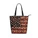 Produktbild ALAZA Tote Canvas Schultertasche USA-amerikanische Flagge Kaffeebohnen Handtasche