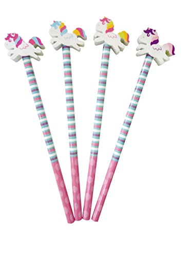 6 Bleistifte Einhorn Unicorn ideal für die Schule oder als Mitgebsel für den Kindergeburtstag