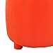 Coavas PU Bounded Leather Round Shape Comfortable Coffee Table Ottoman Footstools Ottoman,orange