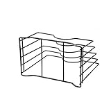 escurreplatos de encimera Función fuerte: el bastidor de múltiples capas puede almacenar utensilios de cocina, como tabla de cortar y tapa. Marco de tabla de corte de cuatro capas, que ahorra espacio y es conveniente para tomar.