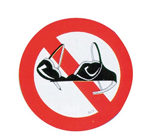 PARACHINI shop Adesivo DIVIETO Reggiseno Accessori Barca Nautica