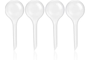 BEBESTER 4 Pcs Plant Watering Globes Clear Automatic Plant Water Balls, Plant Watering Stakes, Water Device Drip for Garden Plant Flower Water Supplies for Indoor Outdoor Home Garden or Vacation Use