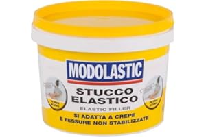 MODOSTUC MODOLASTIC 0,5 Lt, Stucco Elastico Per Crepe e Fessure in Movimento, Segue la Dilatazione della Crepa Senza Rompersi