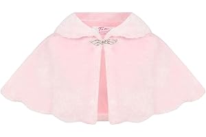 AEL Girls Faux Fur Shoulder Cape Bridesmaid Tippet Bolero Wrap Stole Shrug 0-12 Years