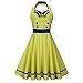 Produktbild Soupliebe Frauen NäHte Kontrast Farbe GroßE Swing Kleid Retro Ärmelloses Halfter Kleid Abendkleider Cocktailkleid Partykleider Blusenkleid