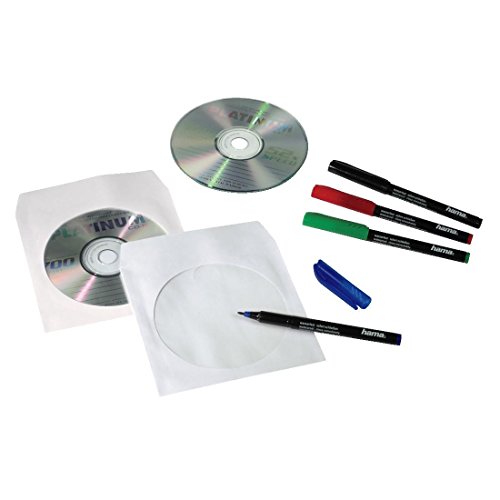 Hama CD/DVD-ROM Papierhüllen 50 Stück, Weiß - 3