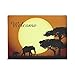 Produktbild Rubber Safari Elephants at Sunset Front Door Mats for Home Doormats Indoor Rug 23.6 x 15.7 Inch Machine Washable Welcome Home Mat