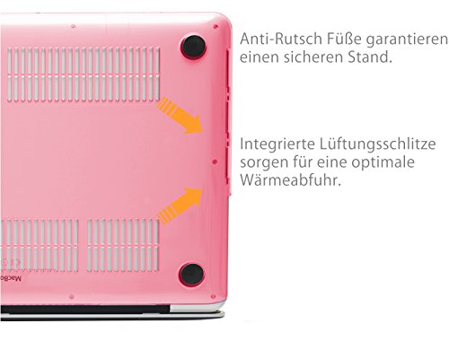 MyGadget MacBook 12 Zoll Retina *Crystal* Case Hülle – Apple Model ab 2015 (A1534) durchsichtige Plastik Tasche Mac Schutzhülle Hartschale Cover in Rosa - 4