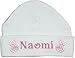 100% Super Soft Double Layered Cotton Personalised Embroidered Baby Hat NOW AVAILABLE IN 2 SIZES