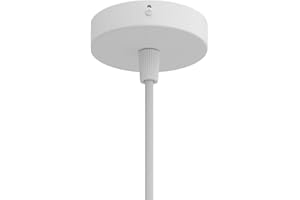 creative cables - Kit Mini Rosone cilindrico in Metallo a 1 Foro Centrale - Conico, Bianco Opaco