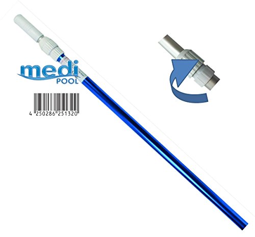 Teleskopstange aus Aluminium - 2 teilig, ausziehbar von 180 - 360 cm - Alu-Teleskopstange von mediPOOL - Hochwertige Teleskopstange aus Aluminium. Passend für alle Bodensauger, Bürsten und Kescher