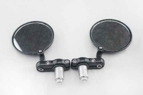 Snakeskin 7/8" Bar End Mirrors 3" For Yamaha XT 125 200 225 250 350 500 600 750