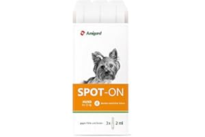 Amigard Spot-On 3er Pack für kleine Hunde, gegen Zecken und Flöhe, 1 Monat Schutz, pflanzliche Wirkstoffe, ohne Parfüm und Konservierungsmittel, vegan