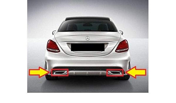 Original Benz C Klasse W205 Amg Auspuff Endrohrblende Aus Chrom Amazon De Auto Motorrad