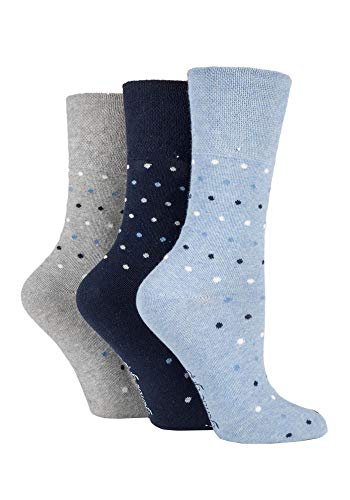 SOCK SHOP GENTLE GRIP SockShop Lot de 3 ou 6 paires de chaussettes en coton pour femme Taille 39-45 - - Taille unique