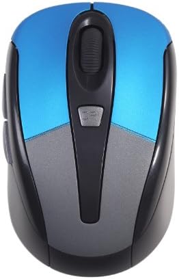 Kinobo -Wireless Mouse USB 2.0 2.4Ghz For Laptop/Desktop PC With Scroll Wheel And Nano Receiver [Blue/Grey]
