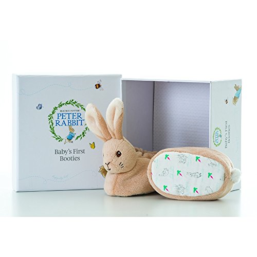 Beatrix Potter Peter Rabbit Baby's First Booties with Rattle Gift Set