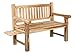 Produktbild Trendy Home GmbH Massive stabile 2-Sitzer Teakholz Bank Bento Massivholz Holzbank Gartenbank ca. 120 cm breit Sitzbank inkl. 1 Tablett Ablage